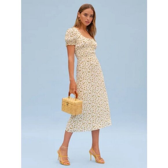 💕REFORMATION💕 Selby Dress ~ Blanche Floral Print 8 NWT - Picture 6 of 16